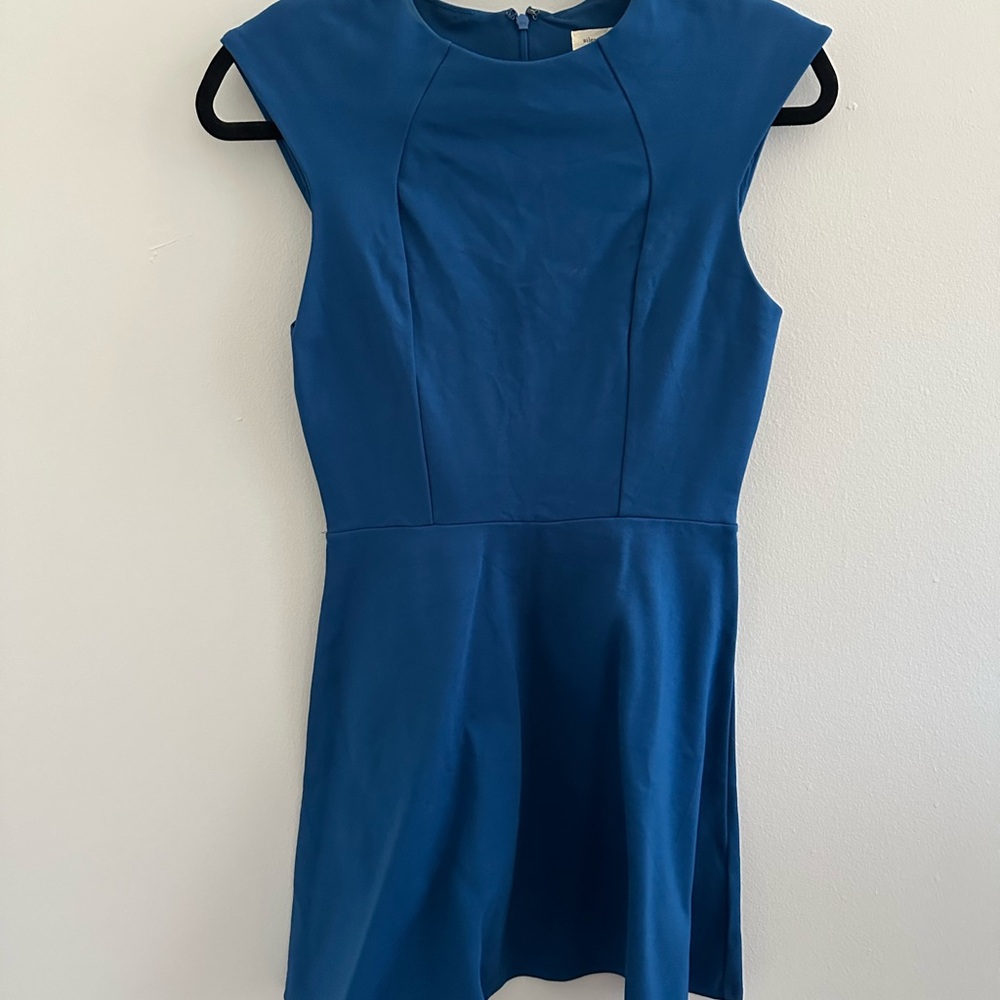 NWOT Silence + Noise Blue Mini Dress With Cutout Back